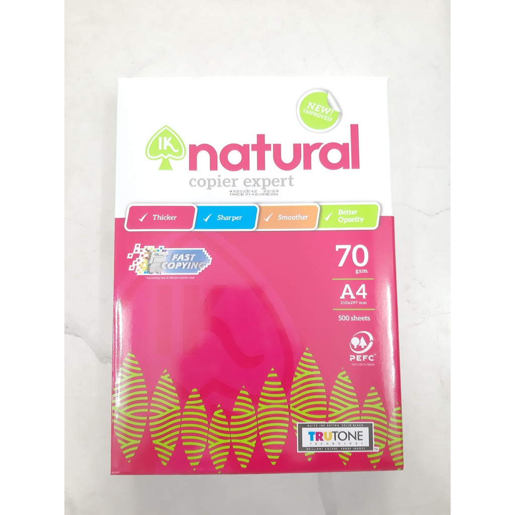 Giấy in trắng Natural 70gsm / Natural 80gsm (500 tờ) - giấy photo