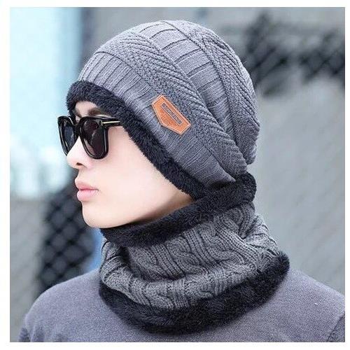 🌏FREE SHIP🌎Sét mũ kèm khăn len lót lông 2 in 1 siêu ấm áp cho mùa đông cho cả nam và nữ rẻ nhất