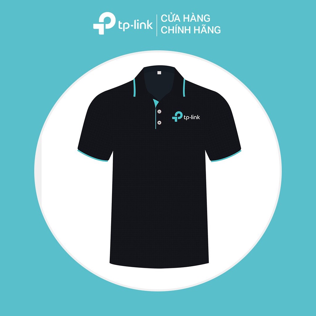 Áo Thun Có Cổ TP-Link Màu Đen