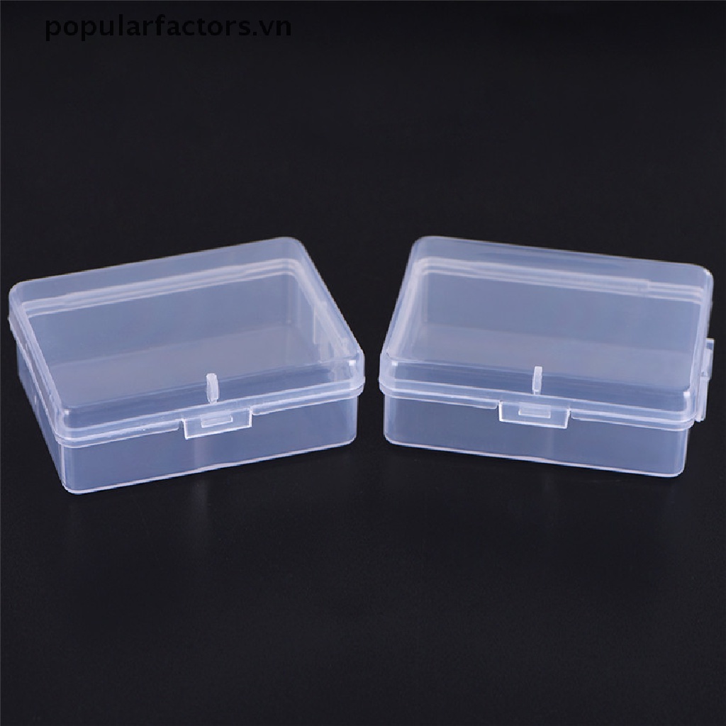 Set 2 Hộp Nhựa Trong Suốt Hình Vuông Đa Năng Dùng Trưng Bày
