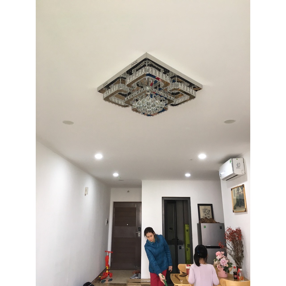 Đèn mâm phale ốp trần vuông trang trí phòng khách,phòng ngủ hiện đại,3 màu ánh sáng,phong cách hiện đại