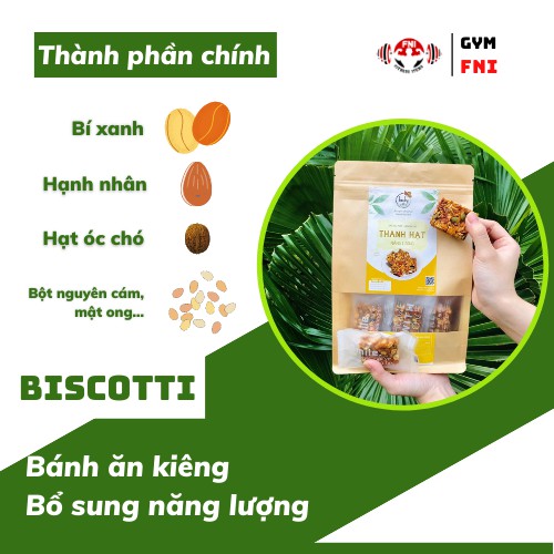 Biscotti, Bánh Ngũ Cốc LUCKYNUT Vị Hỗn Hợp Ăn Kiêng Giảm Cân Gói 250gr