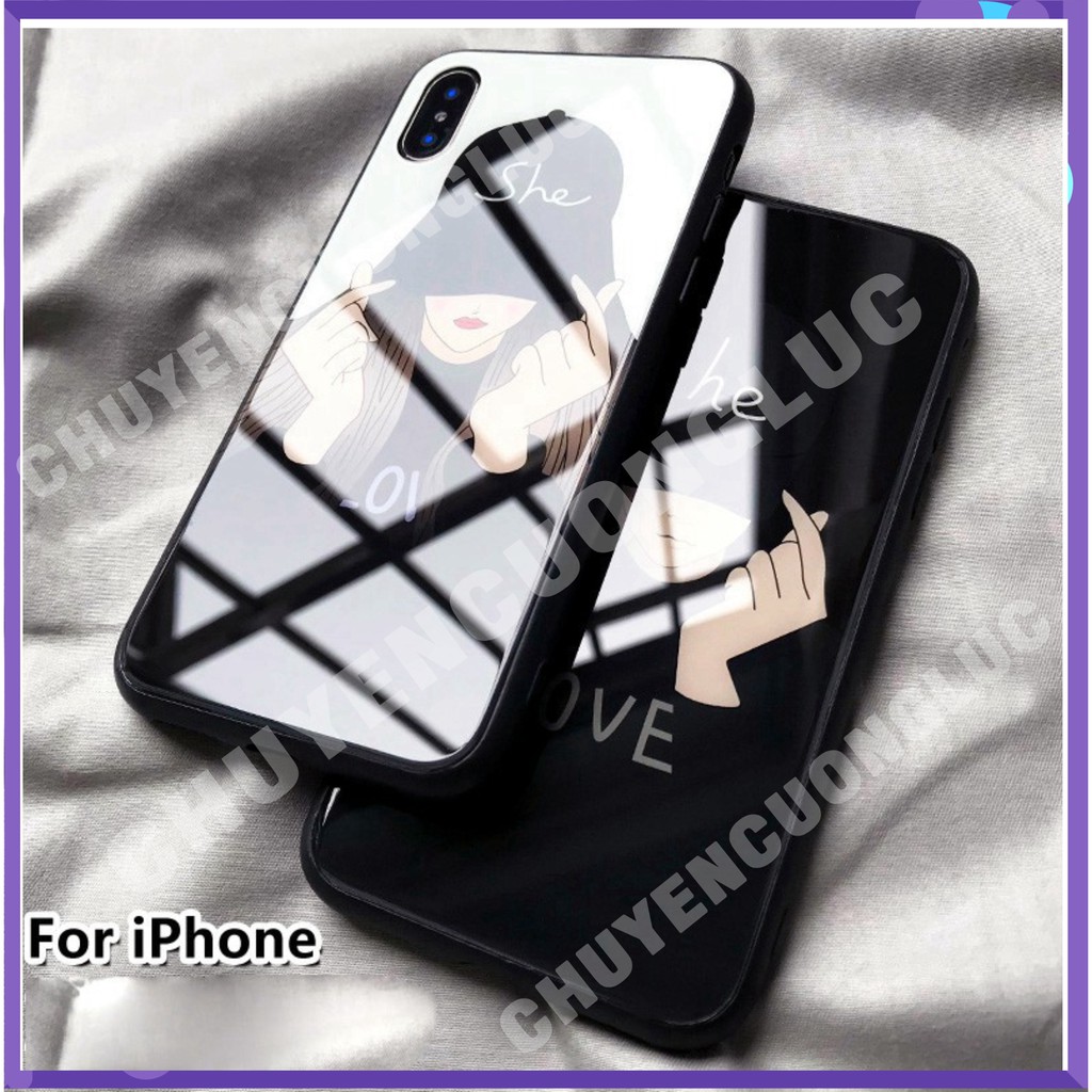 [HOT] ỐP LƯNG  in hình She &amp; He - iPhone 6/6S - 6 Plus/ 6S Plus - 7/ 8 - 7 Plus/ 8 Plus - X/ XS/ XS Max .