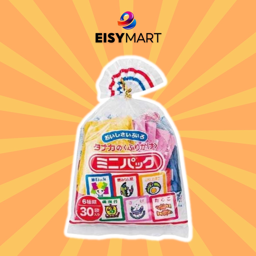 Gia vị rắc cơm TANAKA food 6 vị 30 gói 75g Nhật Bản dành cho bé từ 1 tuổi - Gia vị rắc cơm - Eisy Mart