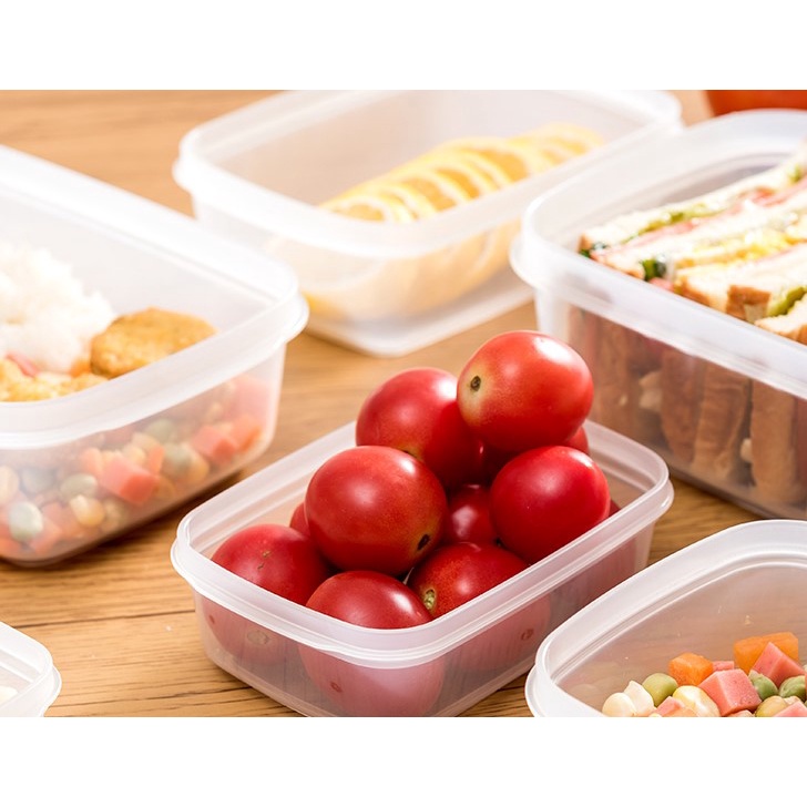 Hộp Đựng Thực Phẩm Khô Thực Phẩm Tủ Lạnh Lò Vi Sóng Nắp Dẻo Fitin Pack Nhật Bản 300Ml 600 Ml 900Ml 1350Ml 2200Ml