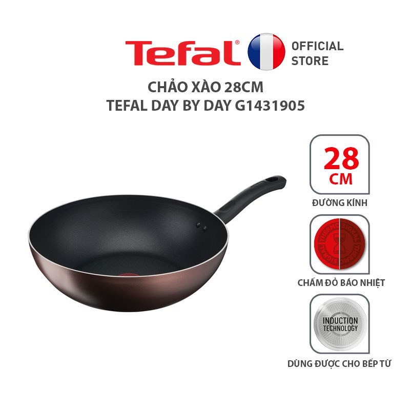Chảo xào Tefal Day By Day 26cm G1437705, 28cm  G1431905.