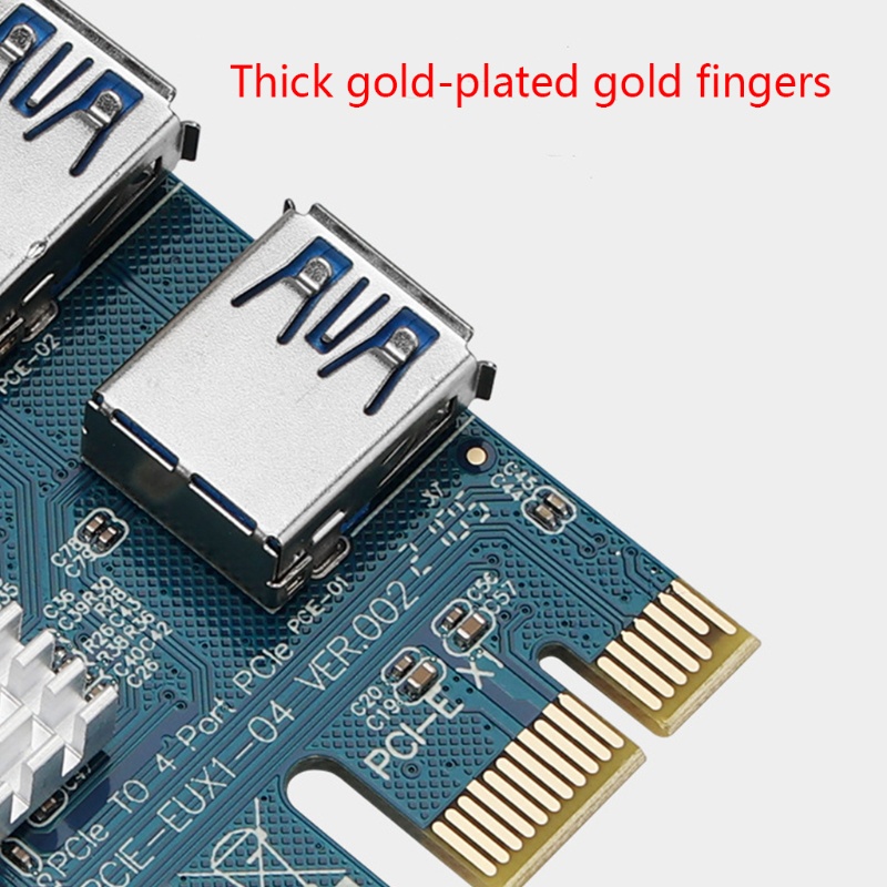 Card Mở Rộng Pci-E 1x Sang 16x Usb 3.0 4 Cổng Pci-E Cho Gpu Miner | BigBuy360 - bigbuy360.vn