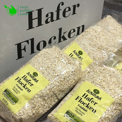 Yến mạch giảm cân Hafer Flocken thương hiệu Alnatura nhập khẩu Đức, ngũ cốc ăn kiêng 500Gr - Thực Dưỡng Xanh