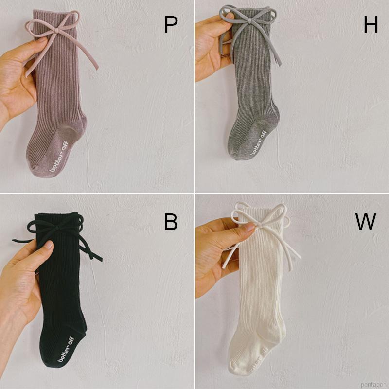 Vớ Da Chống Trượt Đính Nơ Xinh Xắn Cho Bé Gái