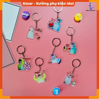 Móc khoá mika in hình thành viên Bangtan