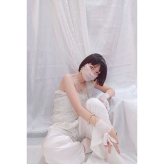 Mặt nạ lưới kim sa phụ kiện cosplay (sẵn)