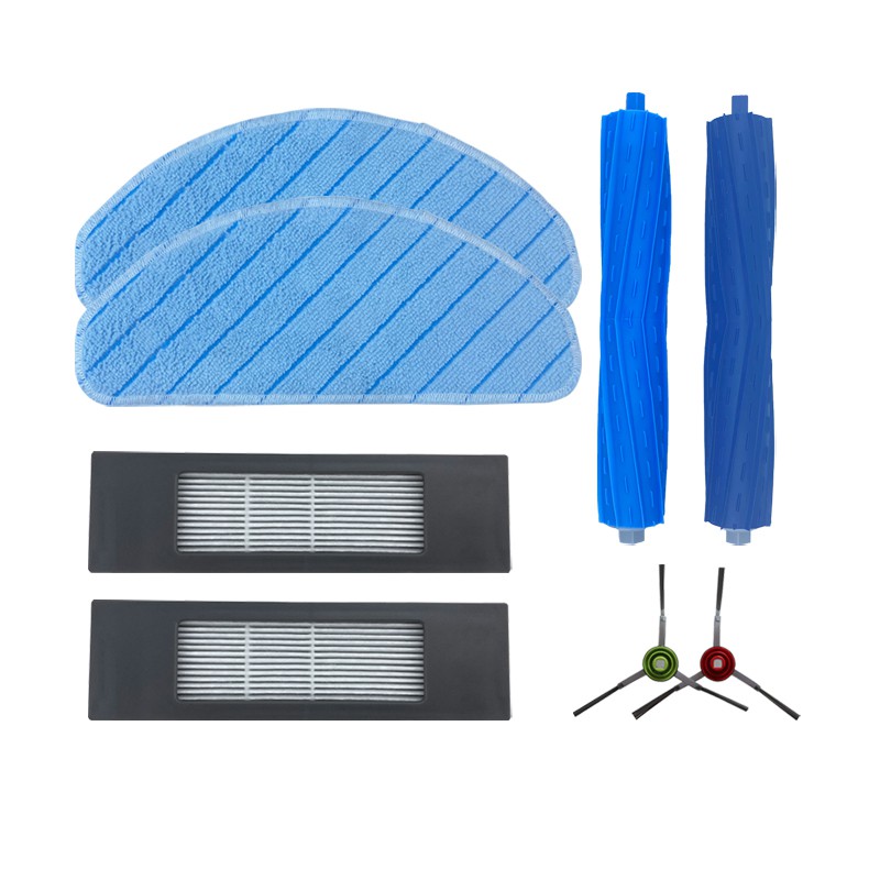 Phụ kiện khăn lau, chổi cạnh, chổi chính, màng lọc hepa cho Robot Ecovasc Deebot T9 Aivi,T9 Power ,T9 Max T9 Aivi Plus