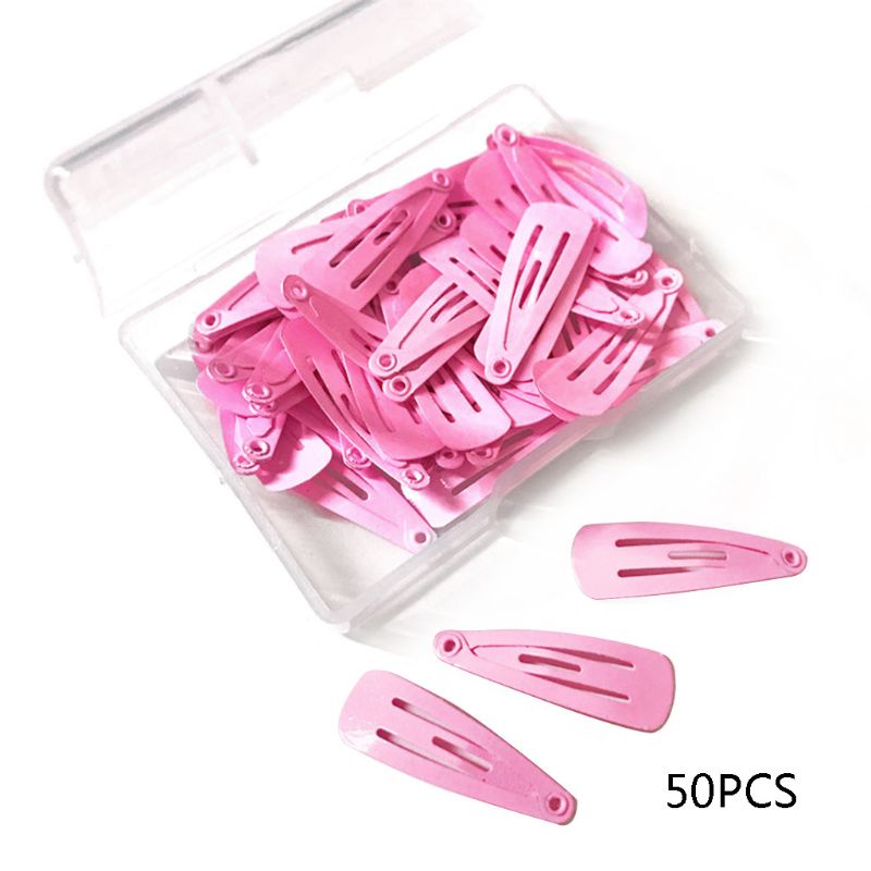Set 50 Kẹp Tóc Mini 3cm Bằng Hợp Kim Hình Giọt Nước Phong Cách Hàn Quốc Cho Nữ