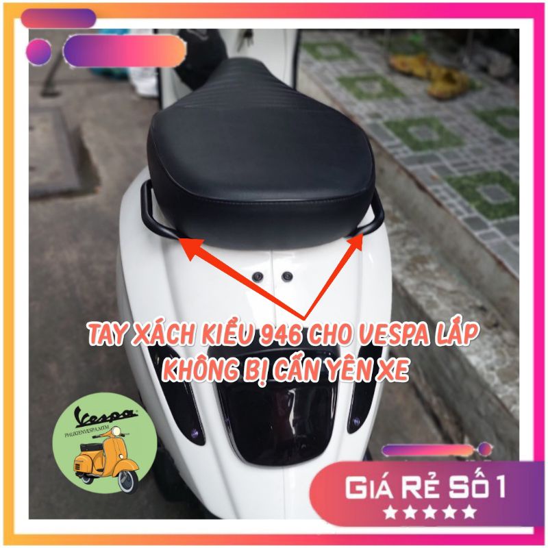 Tay xách VESPA kiểu 946 thay thế cho baga sau