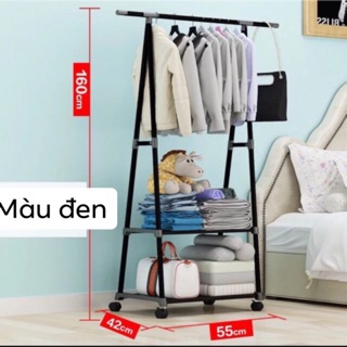 Giá treo quần áo chữ A khung sắt có bánh xe