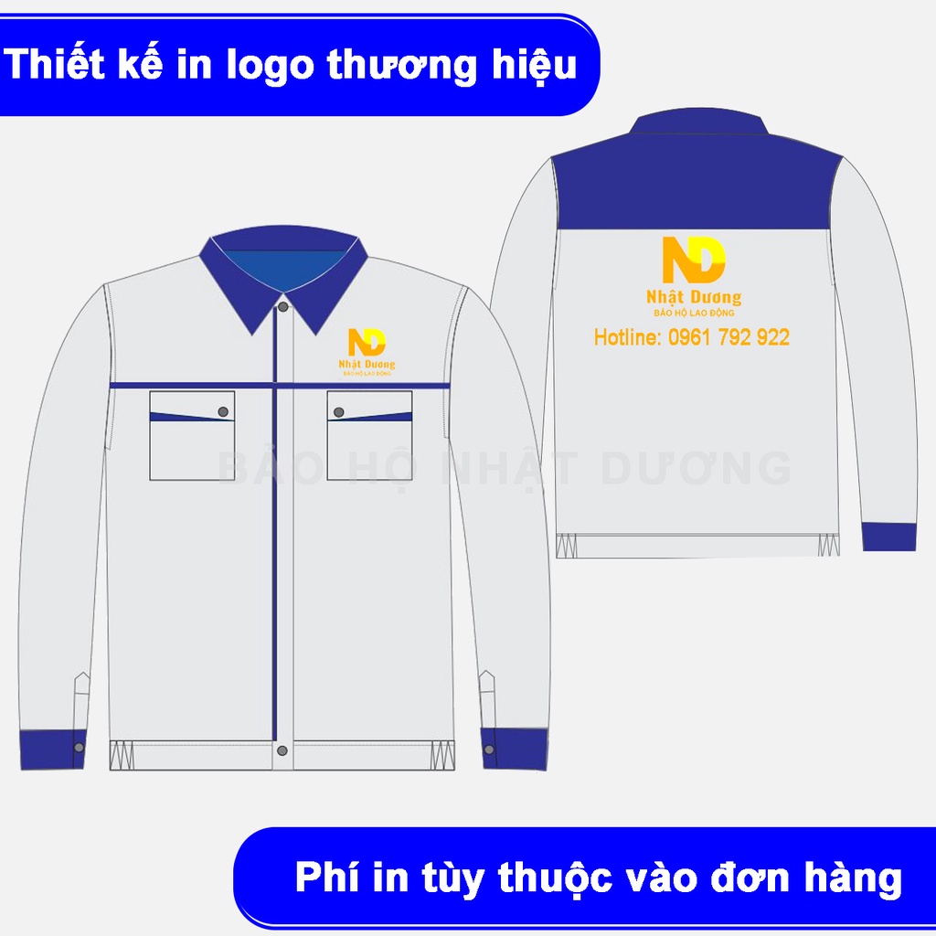 Quần áo bảo hộ lao động nam kaki pangrim xám ghi dài tay Tinba01 mềm mát, Đồ bảo hộ lao động Nhật Dương