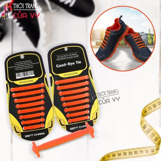 BỘ  DÂY GIÀY BẰNG SILICON CAO CẤP MÀU CAM
