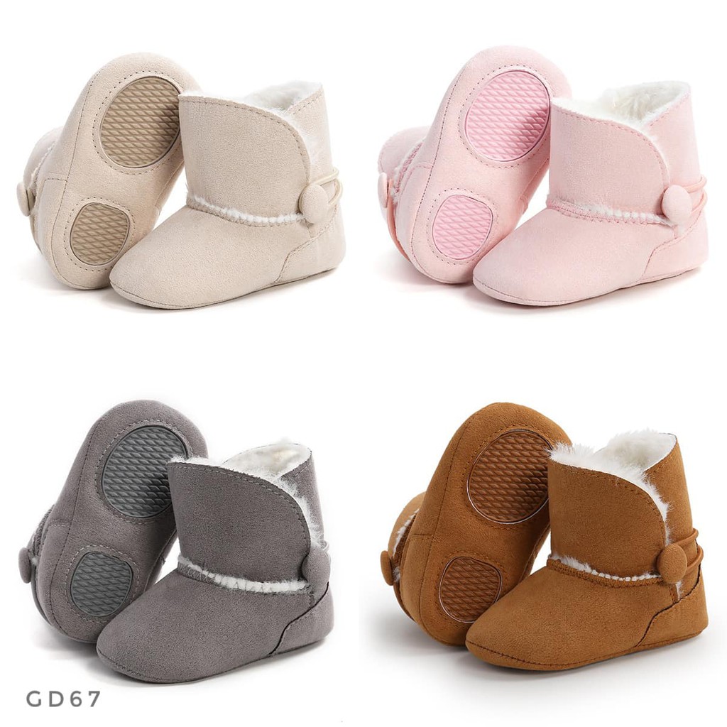 Bốt (boot) da lộn lót lông - GD67