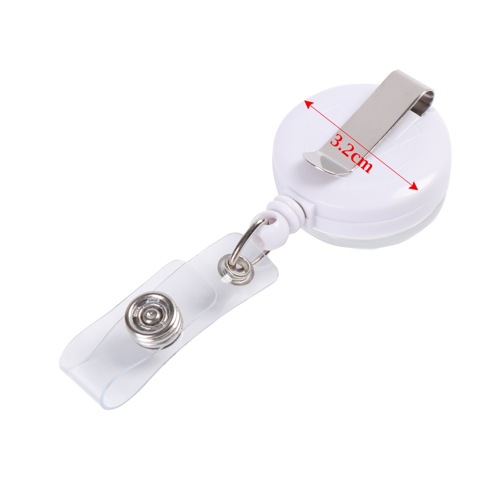 Kẹp giữ thẻ id/thẻ id bằng nhựa hình trái tim dễ thương chống thất lạc có thể thu gọn cho bác sĩ y tá