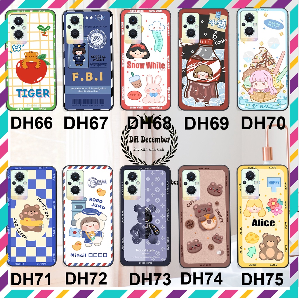 Ốp lưng Oppo RENO 7Z 5G in hình 3D GẤU HỒNG-GẤU HỒNG-CỰC XINH-RẺ