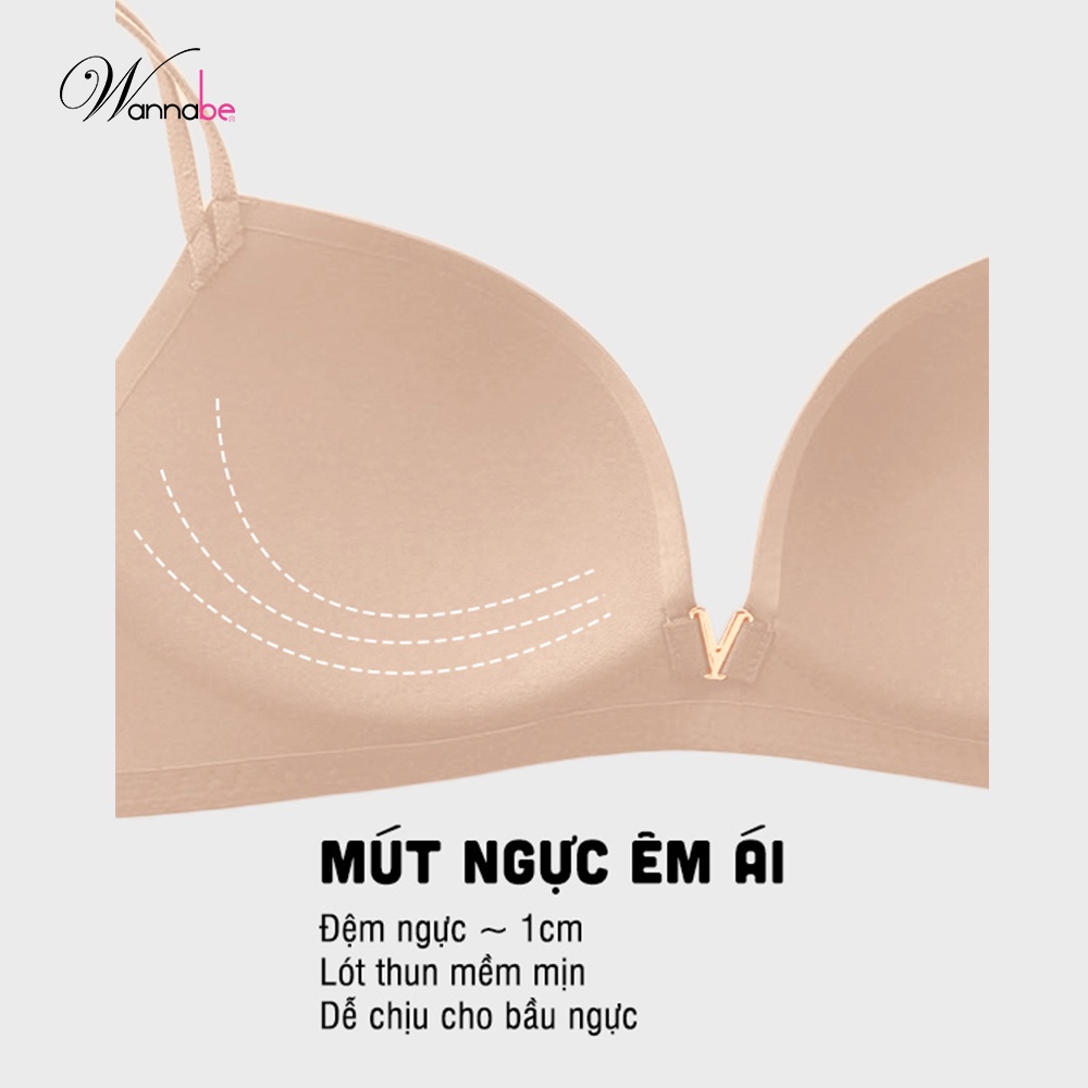 Áo ngực mút mỏng cao cấp Wannabe ANT16 áo ngực tàng hình cúp lớn không gọng nhẹ nhàng thoải mái