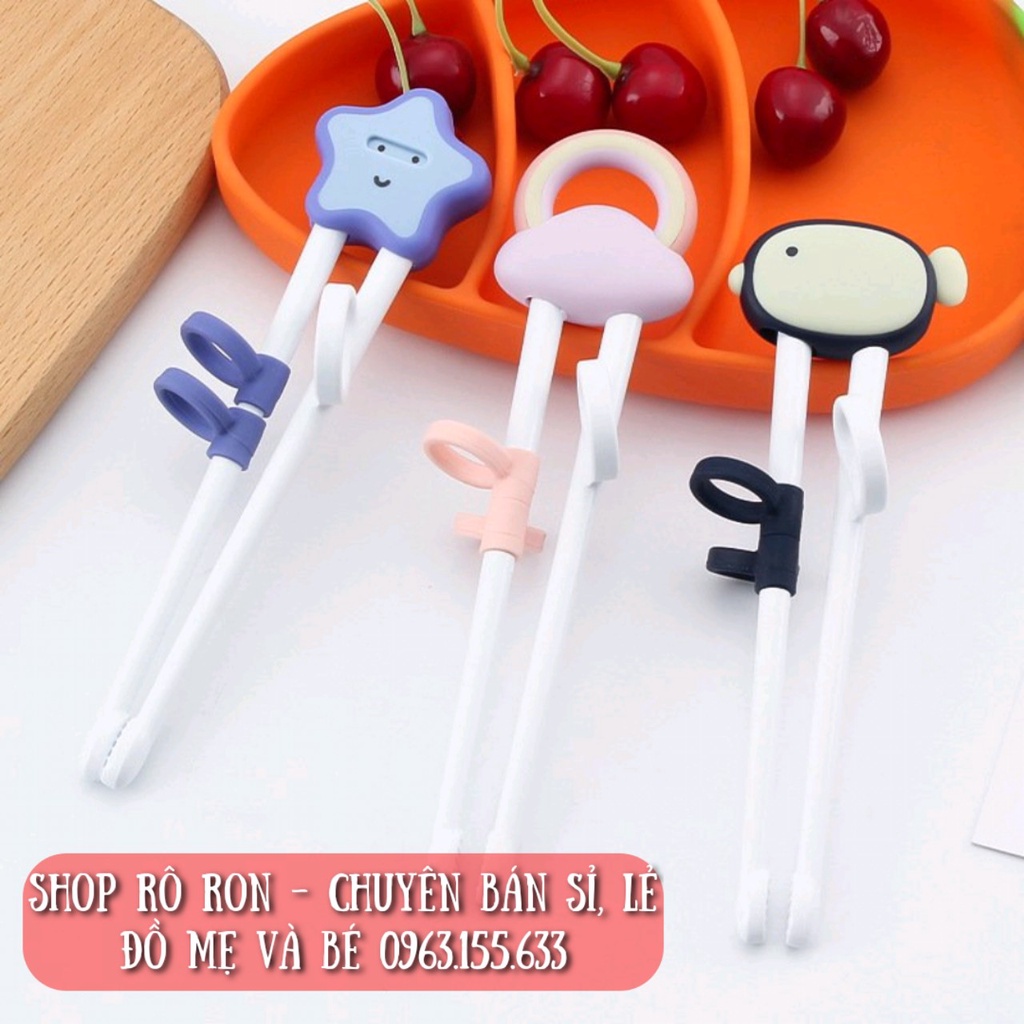 Đũa tập ăn SWEET BABY - Đũa xỏ ngón cho bé - Shop Rô Ron