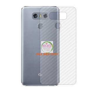 Miếng dán mặt lưng skin carbon LG G6 trong 3D, đen