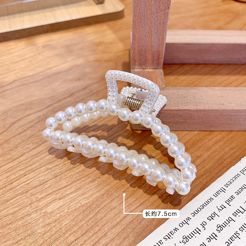 Kẹp Tóc Đính Ngọc Trai Phong Cách Retro Thanh Lịch Dễ Phối Đồ