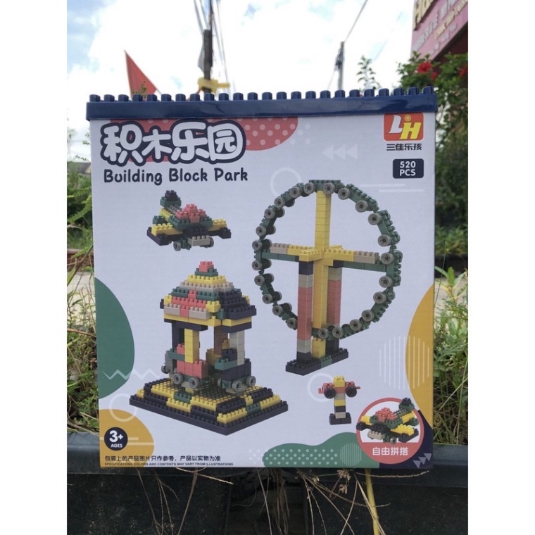 Bộ lego xếp hình 520 chi tiết đồ chơi cho bé lắp ráp - Đồ chơi phát triển tư duy -   Đồ chơi lắp ráp cho bé DVN