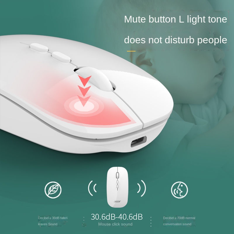 Chuột không dây Bluetooth Có Thể Sạc Lại Cho Laptop PC