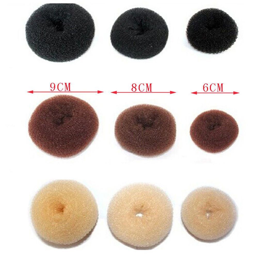 Dụng Cụ Búi Tóc Hình Bánh Donut 3 Kích Thước Bằng Xốp Thoải Mái Thời Trang Cho Nữ