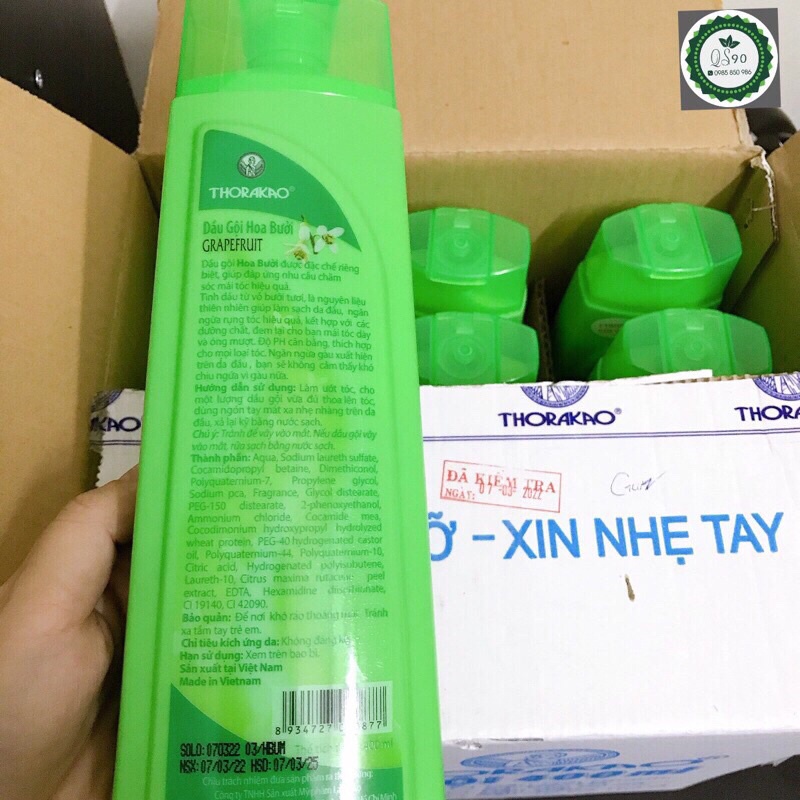 DẦU GỘI THORAKAO Bồ Kết,Hà Thủ Ô 400ml