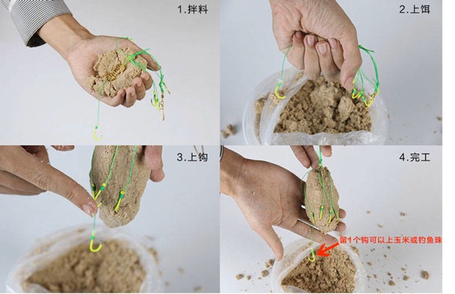 hộp 4 bộ lăng xê ( lance )lưỡi câu cá xanh chất lượng đủ kích thước