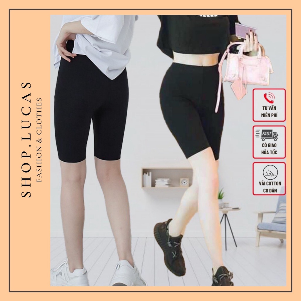 Quần legging borip ngố đùi Thái lưng thun cạp cao cotton siêu co dãn ôm bó hàng cao cấp loại 1 - shop.lucas