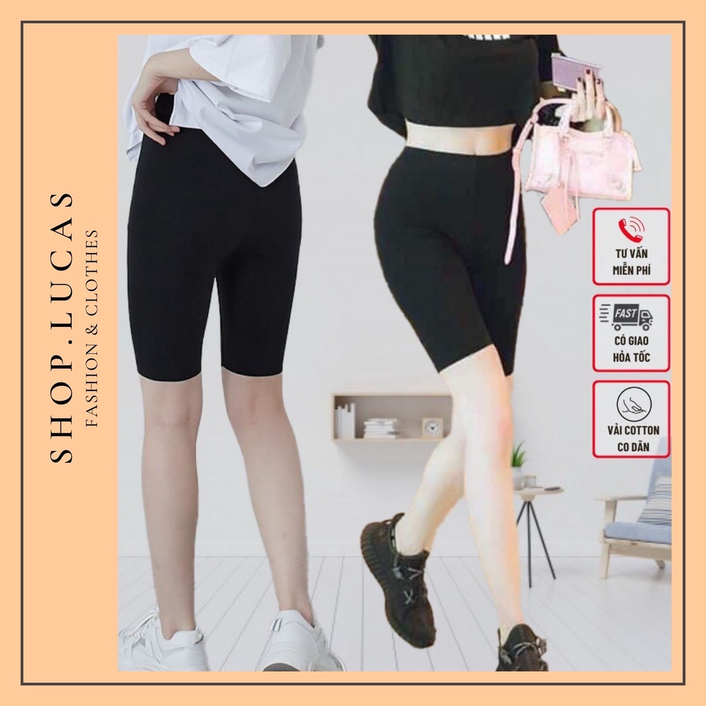 Quần legging borip ngố đùi Thái lưng thun cạp cao cotton siêu co dãn ôm bó hàng cao cấp loại 1 - shop.lucas