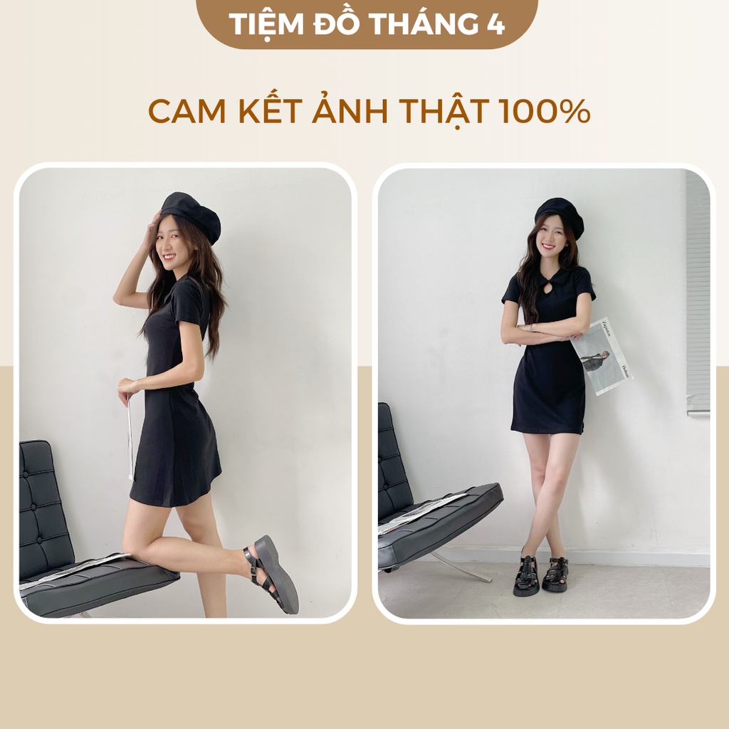 Đầm Polo Thun Cổ Khoét Giọt Nước Tôn Dáng TIỆM ĐỒ THÁNG 4 COCA DRESS
