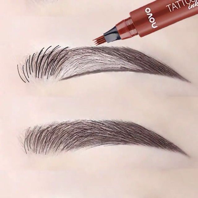 Bút 3 đầu ngòi phẩy sợi vẽ lông mày Music flower | BigBuy360 - bigbuy360.vn