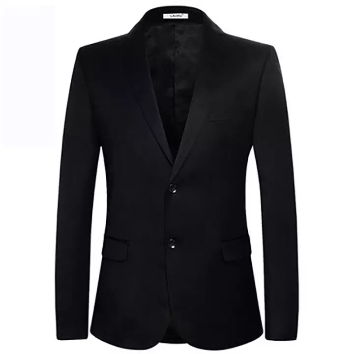 Áo Khoác Blazer Hai Nút Dáng Ôm Màu Đen Thời Trang Công Sở Cao Cấp Cho Nam