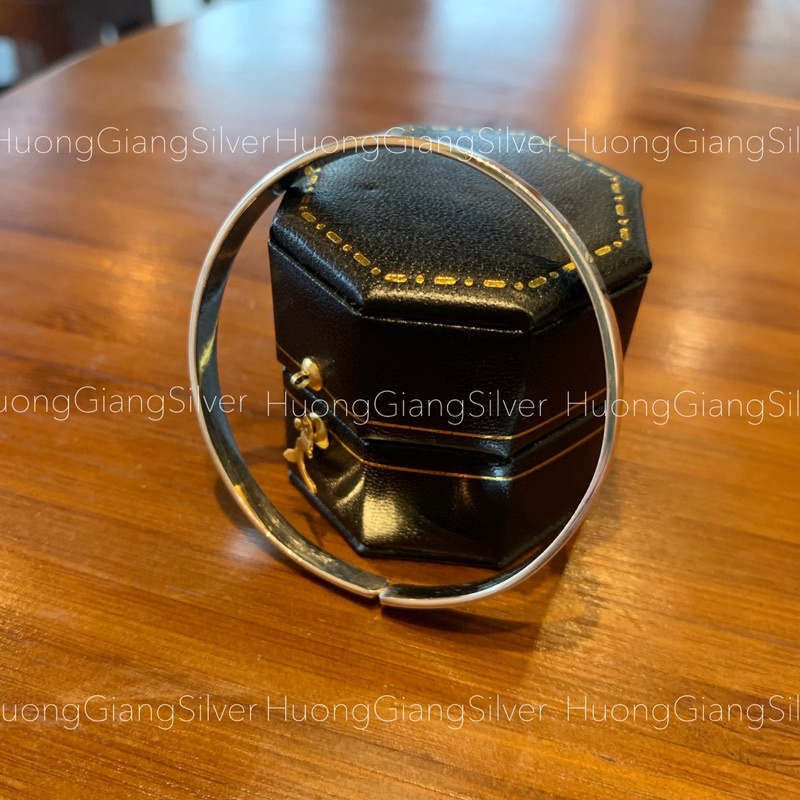 Vòng tay trơn basic bạc s925