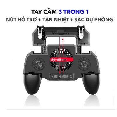 Tay cầm chơi game SR có quạt tản nhiệt chuyên game PUBG MOBILE, ROS