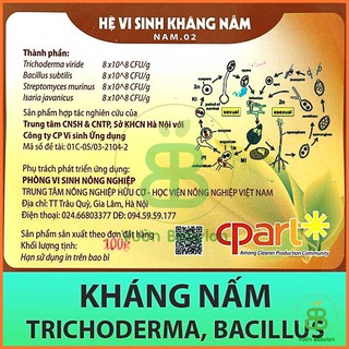 Chế Phẩm Chuyên Trị Nấm Bệnh Cho Lan và Hồng 100GR - Hệ Vi Sinh Kháng Nấm Trichoderma Bacilus