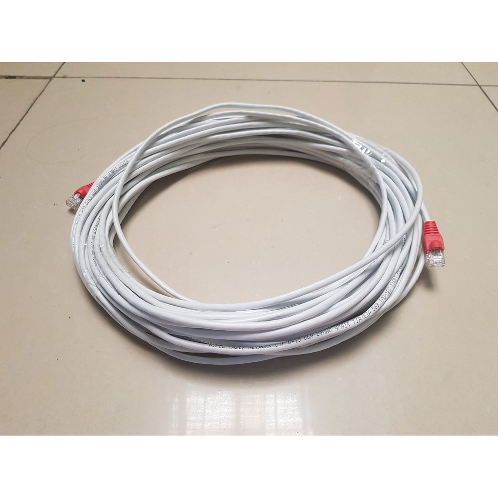 Dây mạng GIPCO cat 5E bấm sẵn 2 đầu RJ45 dài 10m/20m/30m//40m//50m - cáp lan, cáp internet