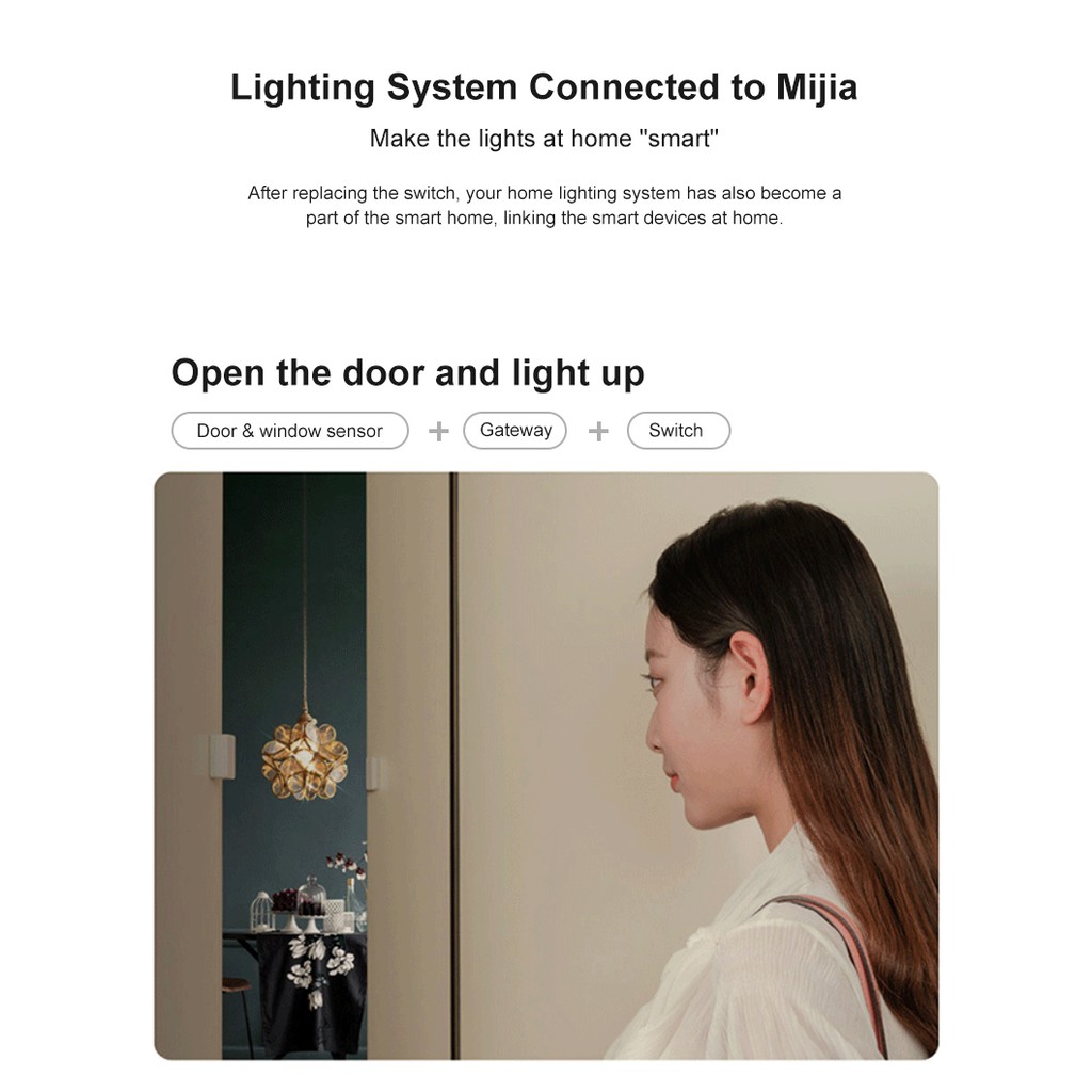 Xiaomi Smart Wireless Light Switch 3 Buttons With Temperature And Humidity Display
