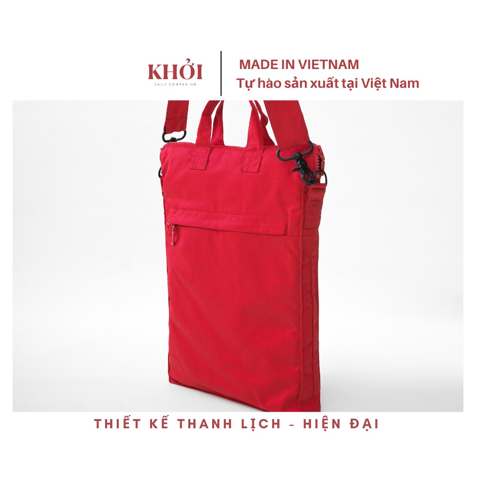 Túi Chống Sốc Laptop 13inch, 14inch KHỞI CANVAS, Túi Đeo Chéo Dáng Dọc, Thiết Kế Thanh Lịch, Có Nhiều Màu 2023