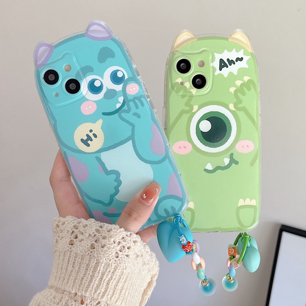 Ốp Điện Thoại Họa Tiết Hoạt Hình Mike Wazowski James Cho IPhone 11 13 12 Pro Max Ốp Điện Thoại TPU Họa Tiết Quái Vật Sullivan Chống Trầy Chống Rơi Chống Bụi