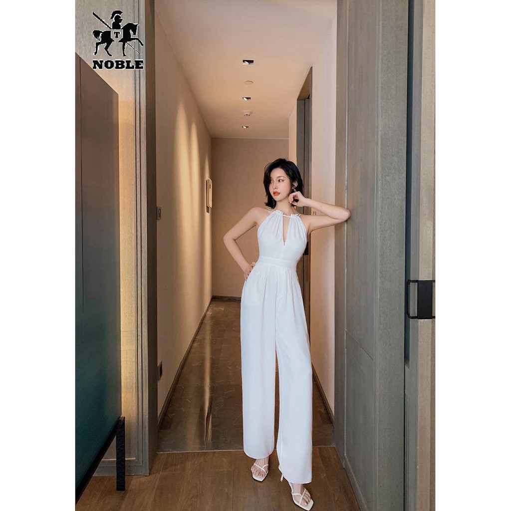 Jumpsuit dài cổ yếm phong cách hàn quốc thời trang Noble SG017