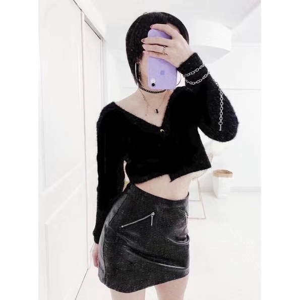 Sét Đầm Len Body + Áo Lông Nhủ Thời Trang Thu Đông Quảng Châu