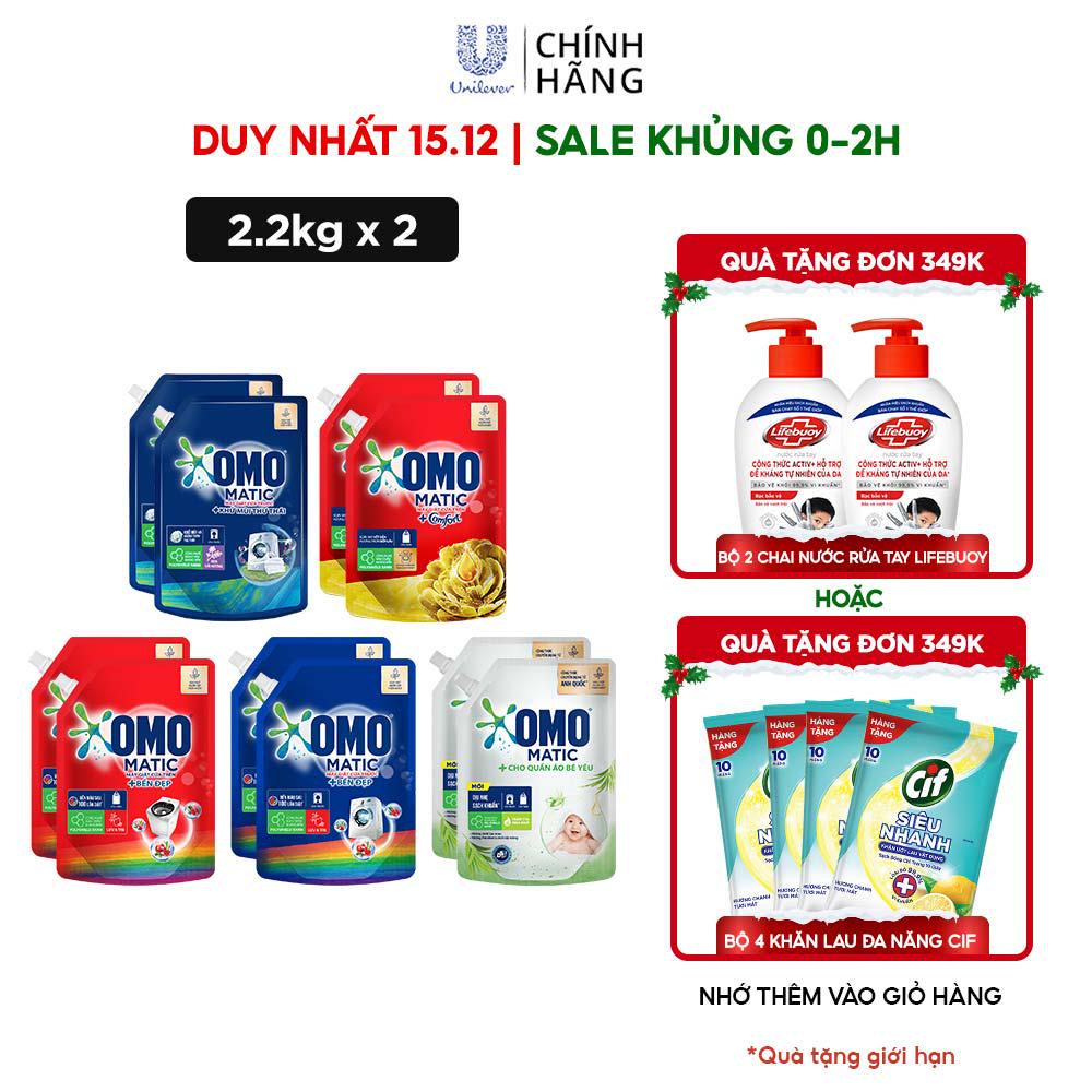 Combo 2 túi Nước Giặt Omo Matic 2.0kgx2