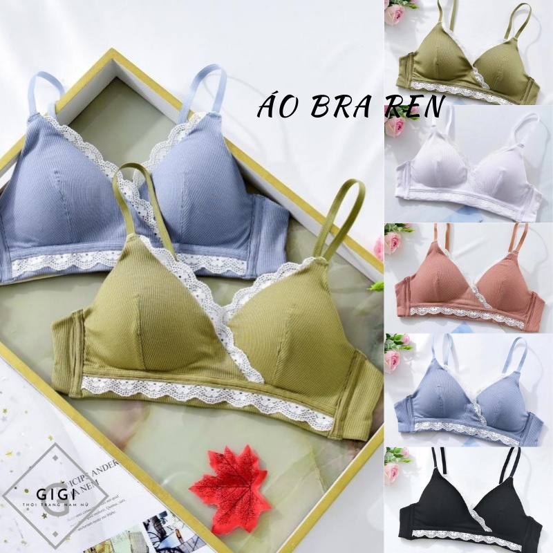 Áo Bra Ren, Áo Lót Nữ Ren - 2 Dây Tạo Khe, Hở Lưng, Móc Cài Gợi Cảm Xinh Xắn