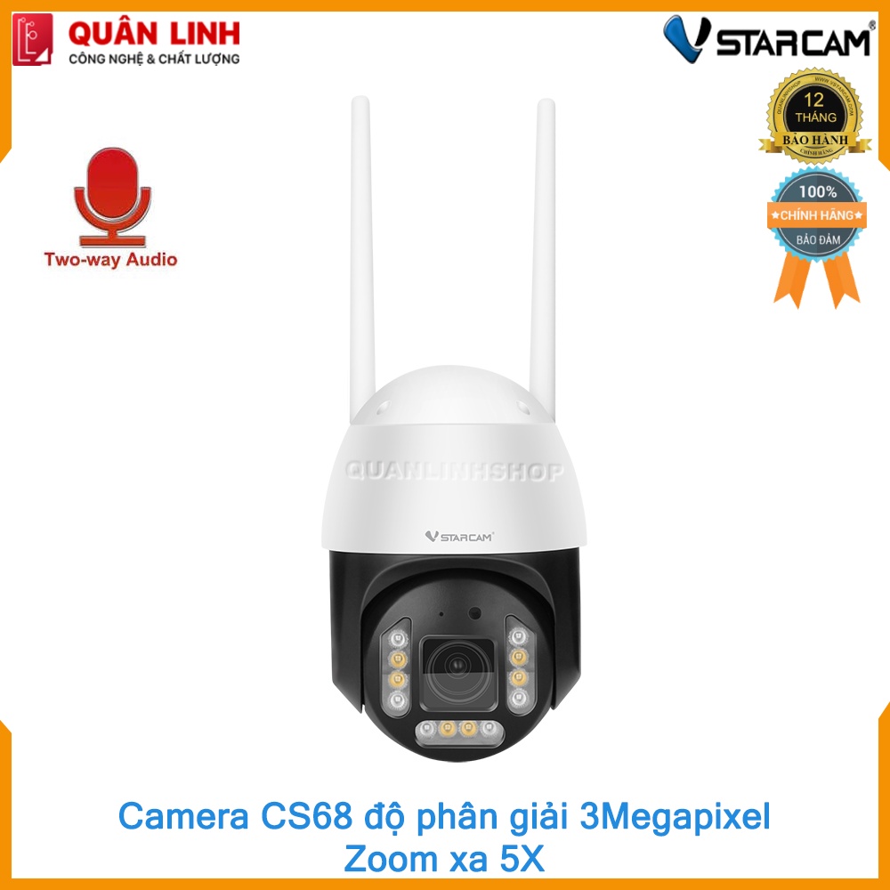Camera ngoài trời Vstarcam CS68 - X5 Full HD 1080P , zoom xa 5X, bảo hành 12 tháng